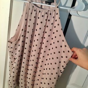 Small Express nude polka dot high neck tank